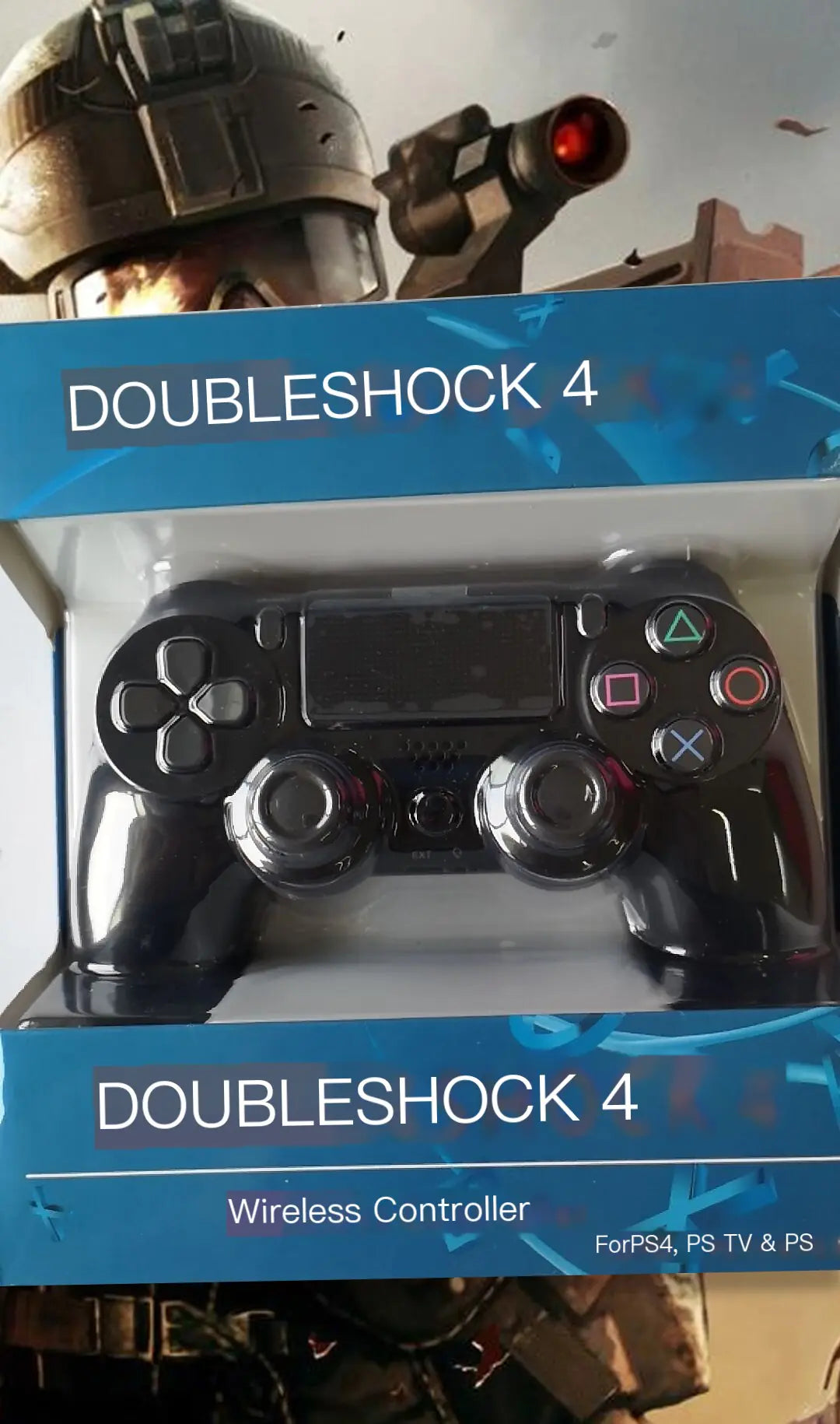 Vibrating Wired Game Controller for PS4 - Camouflage